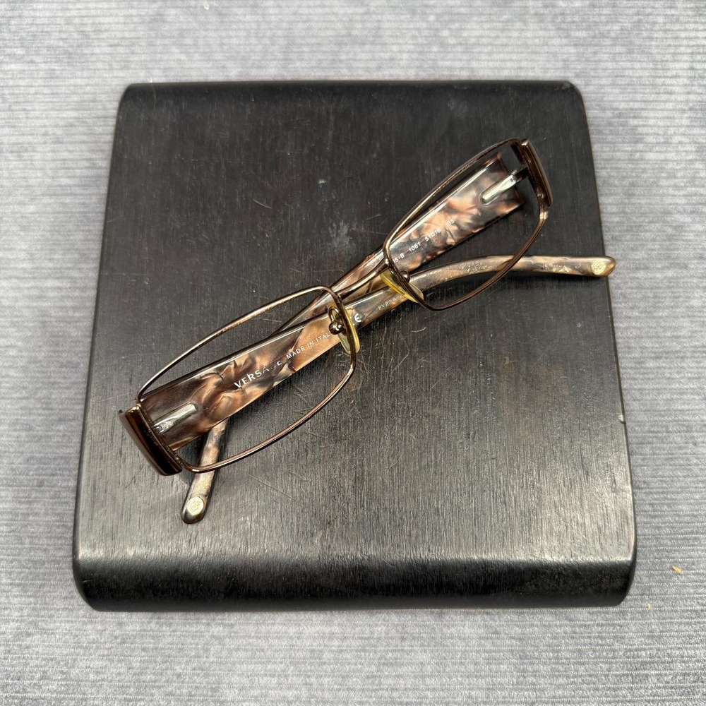 Versace Brown Tortoise Rhinestone Eyeglasses MOD … - image 8